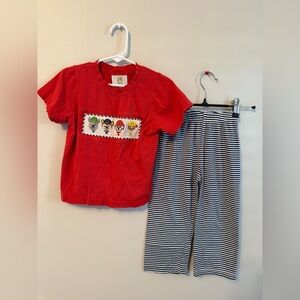 Smocking Dog Red Smocked Paw Patrol Matching Set